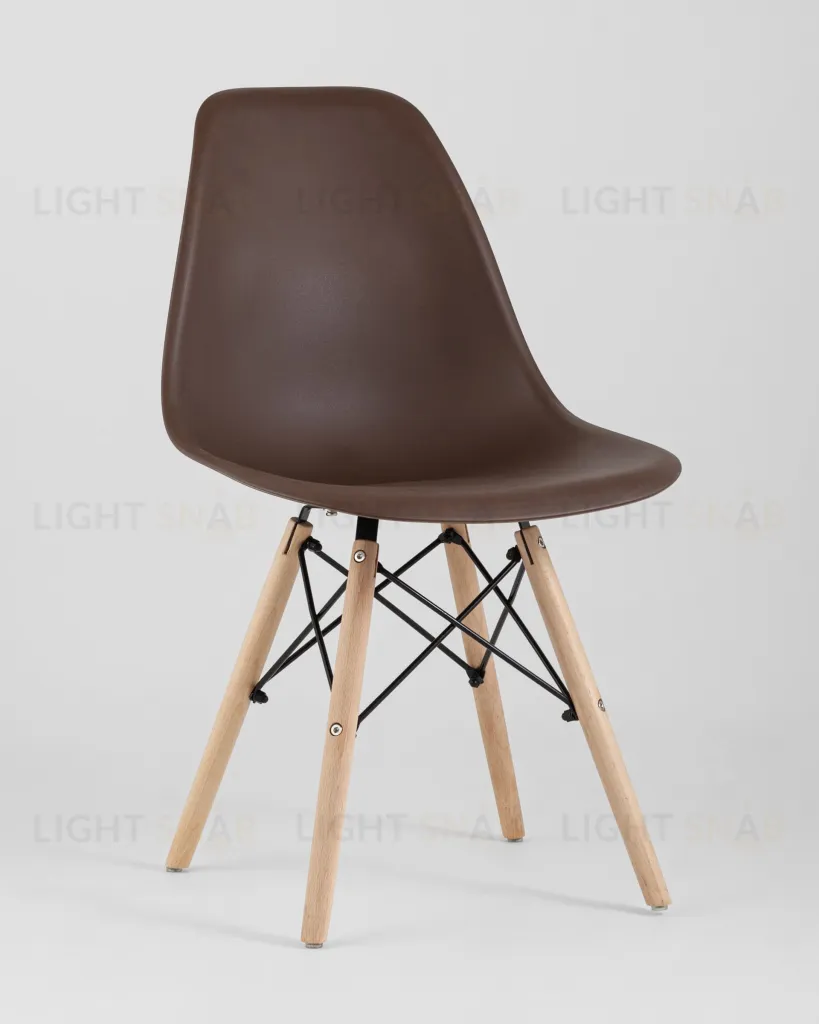 Стул Eames Style DSW коричневый (разборный каркас) УТ000037592