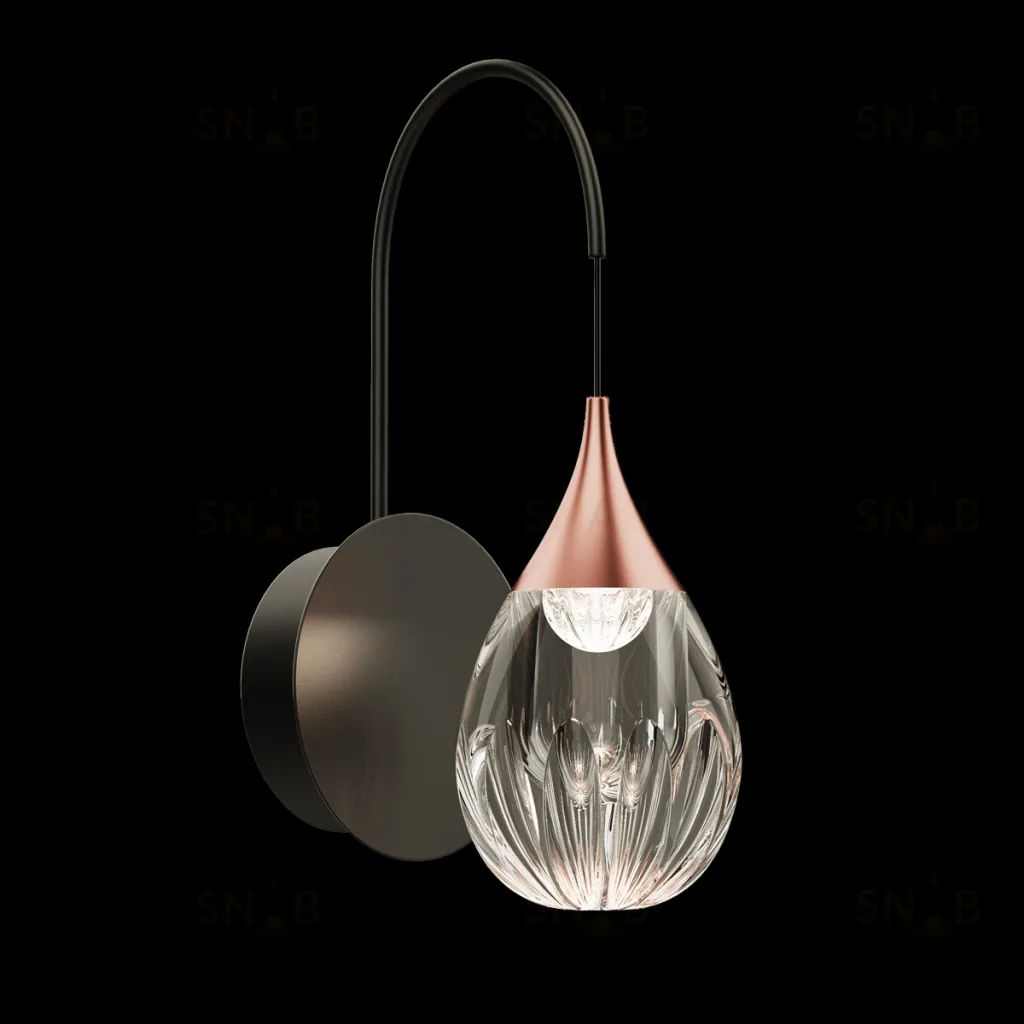 Настенный светильник MB24001004-1A copper/clear MB24001004-1A copper/clear