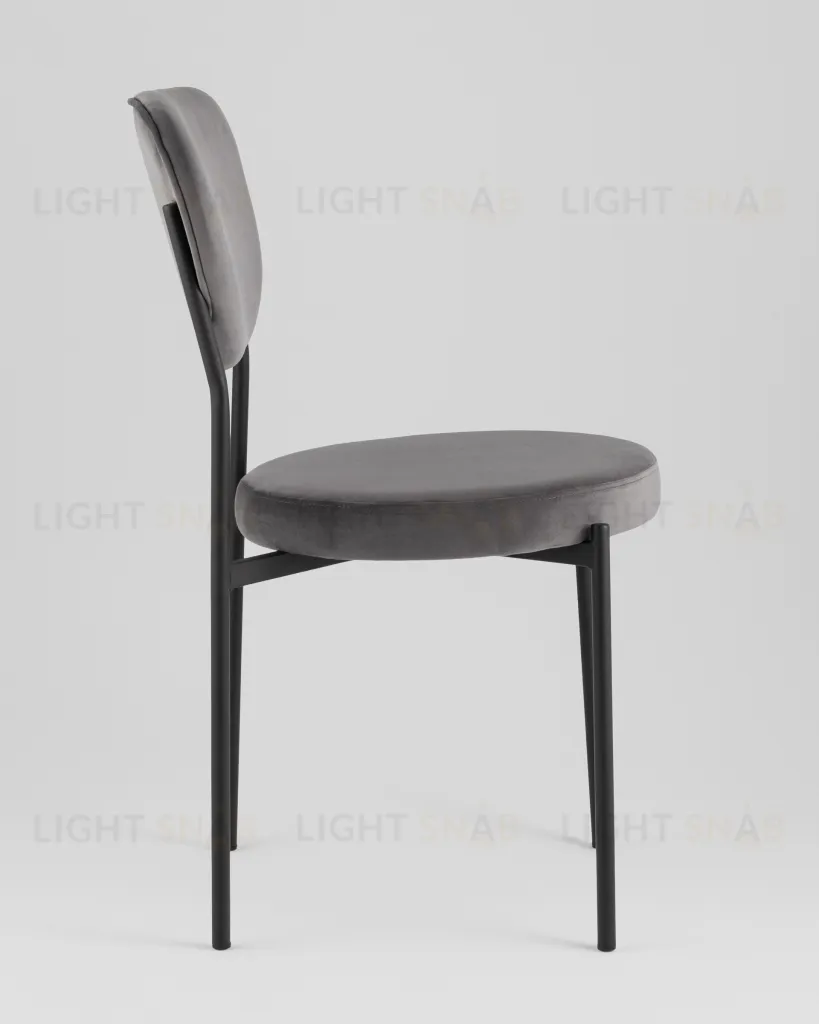 Стул обеденный Барбара велюр серый УТ000039436