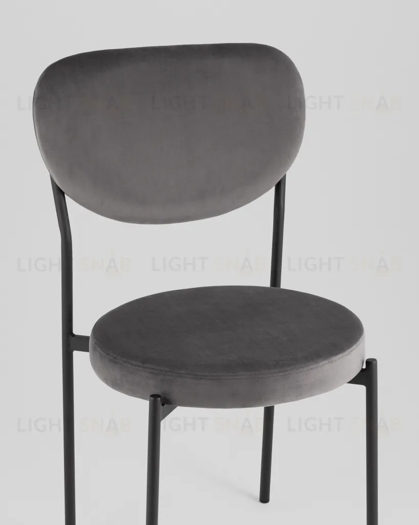 Стул обеденный Барбара велюр серый УТ000039436