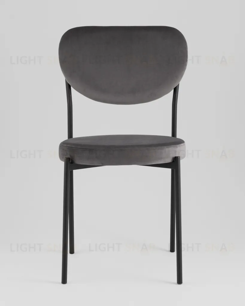 Стул обеденный Барбара велюр серый УТ000039436