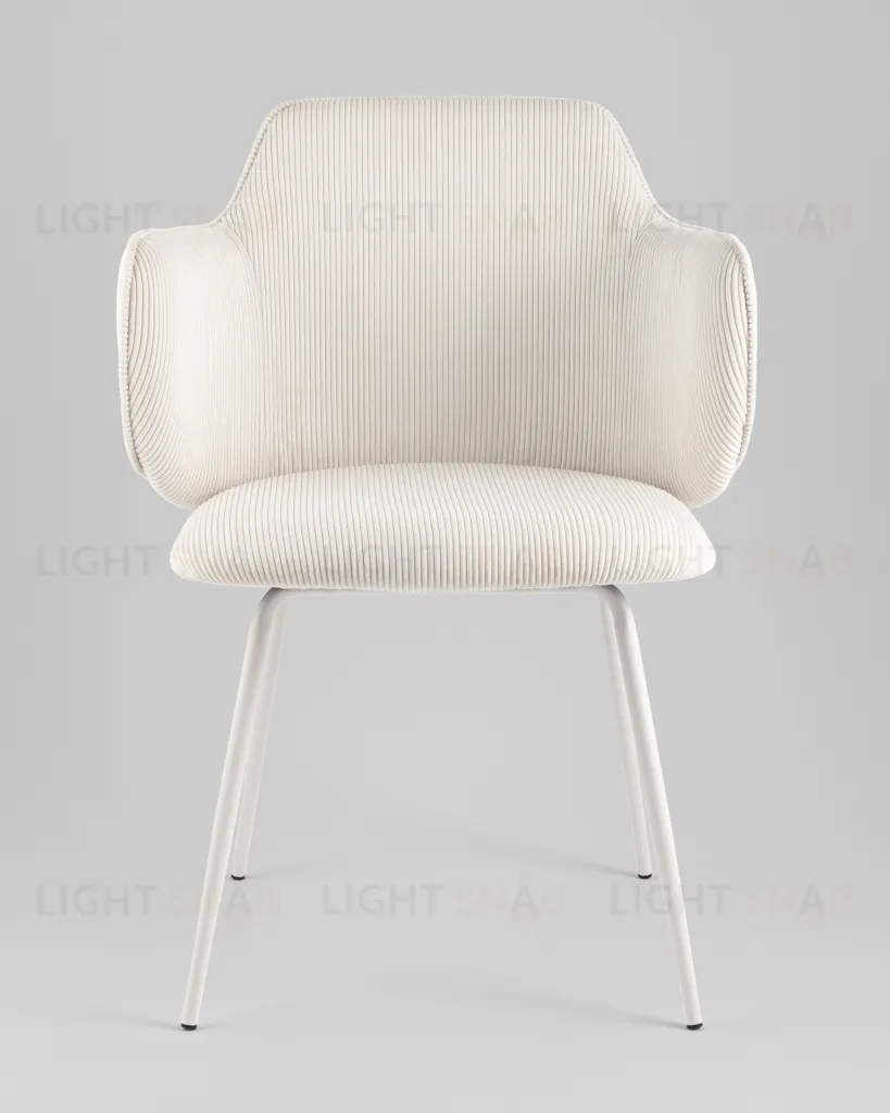 Стул обеденный Eira вельвет белый УТ000039949