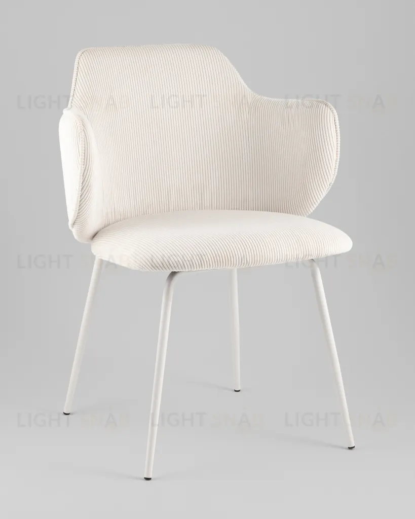 Стул обеденный Eira вельвет белый УТ000039949