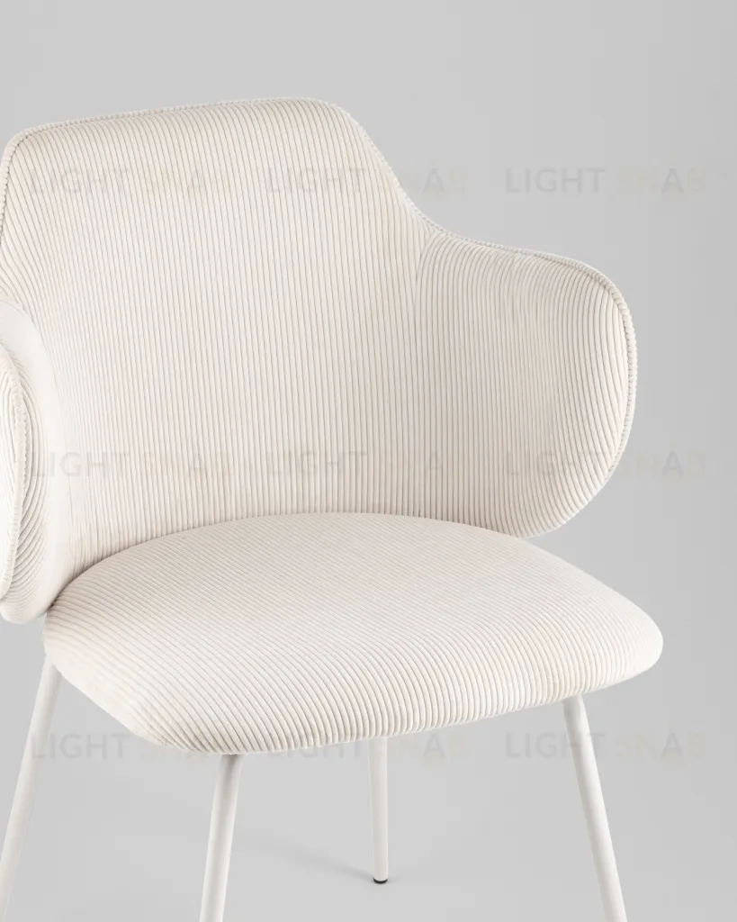 Стул обеденный Eira вельвет белый УТ000039949