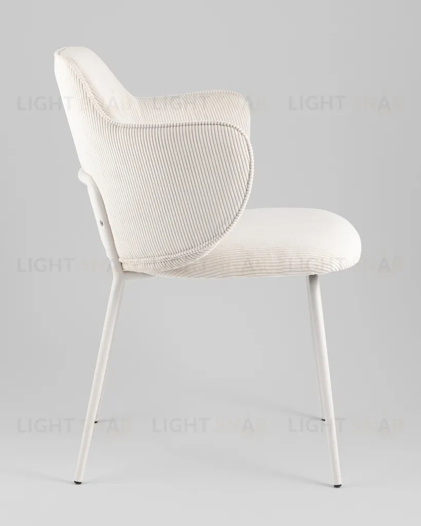 Стул обеденный Eira вельвет белый УТ000039949