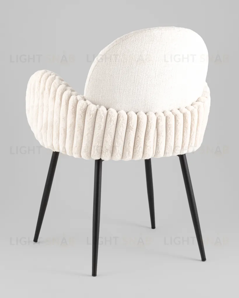 Стул обеденный Wave Stripes букле светло-серый УТ000040341