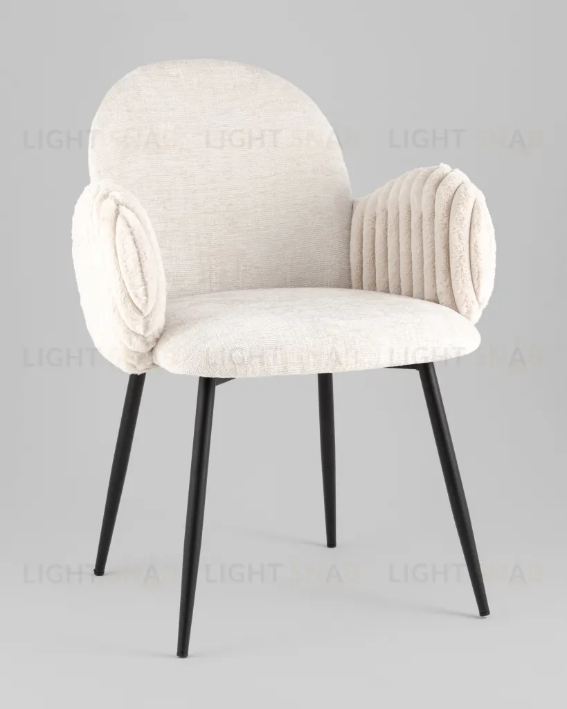 Стул обеденный Wave Stripes букле светло-серый УТ000040341