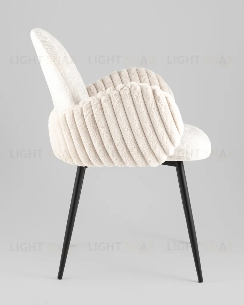 Стул обеденный Wave Stripes букле светло-серый УТ000040341