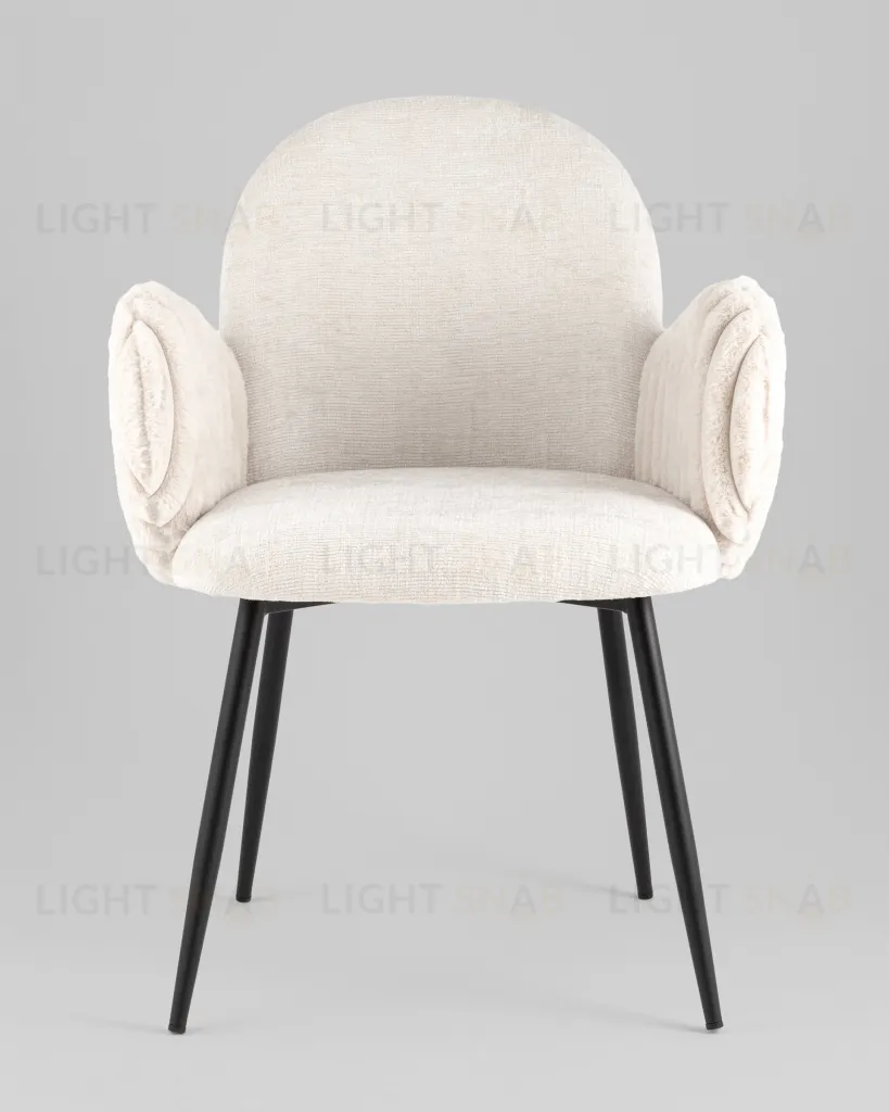 Стул обеденный Wave Stripes букле светло-серый УТ000040341