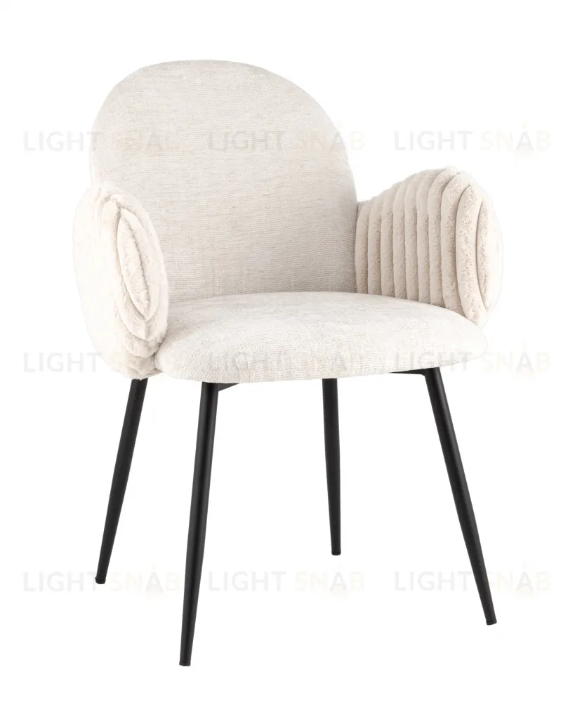 Стул обеденный Wave Stripes букле светло-серый УТ000040341