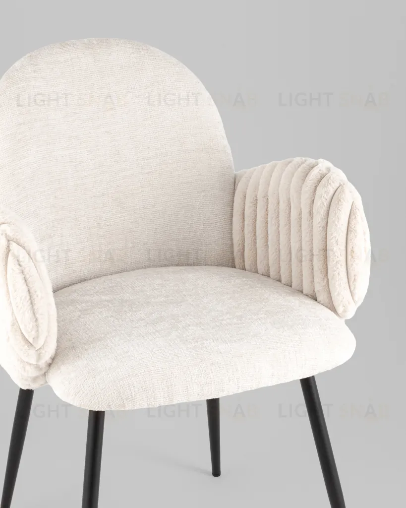 Стул обеденный Wave Stripes букле светло-серый УТ000040341