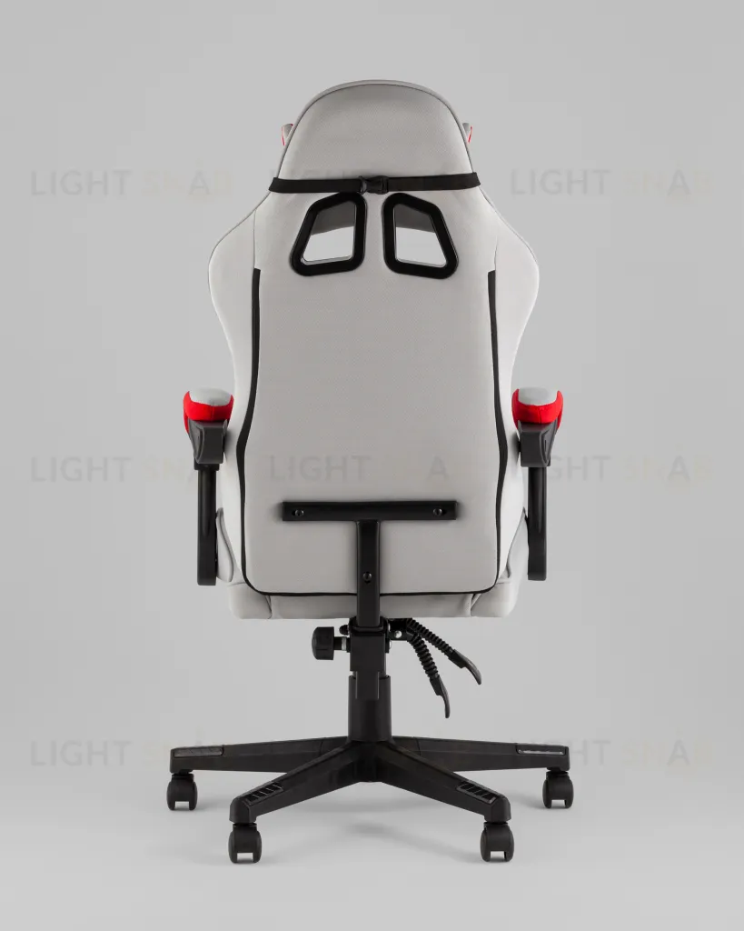 Кресло спортивное TopChairs Phantom ткань серо-красный УТ000039472