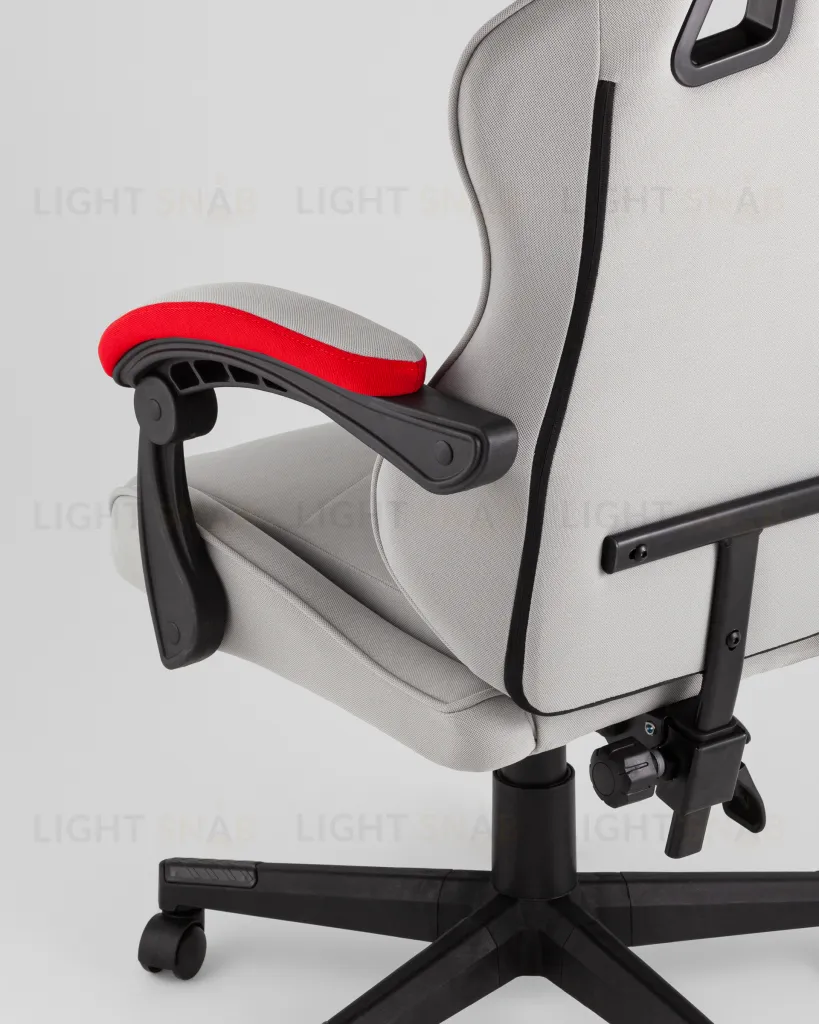 Кресло спортивное TopChairs Phantom ткань серо-красный УТ000039472