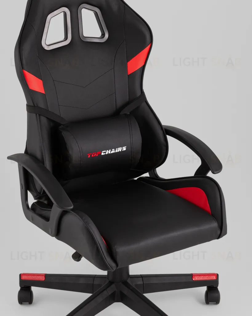 Кресло спортивное TopChairs Warden черно-красный УТ000039484