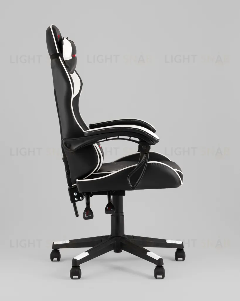 Кресло спортивное TopChairs Shadow черно-белый УТ000039461