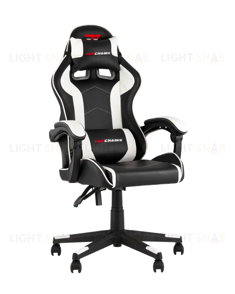 Кресло спортивное TopChairs Shadow черно-белый УТ000039461
