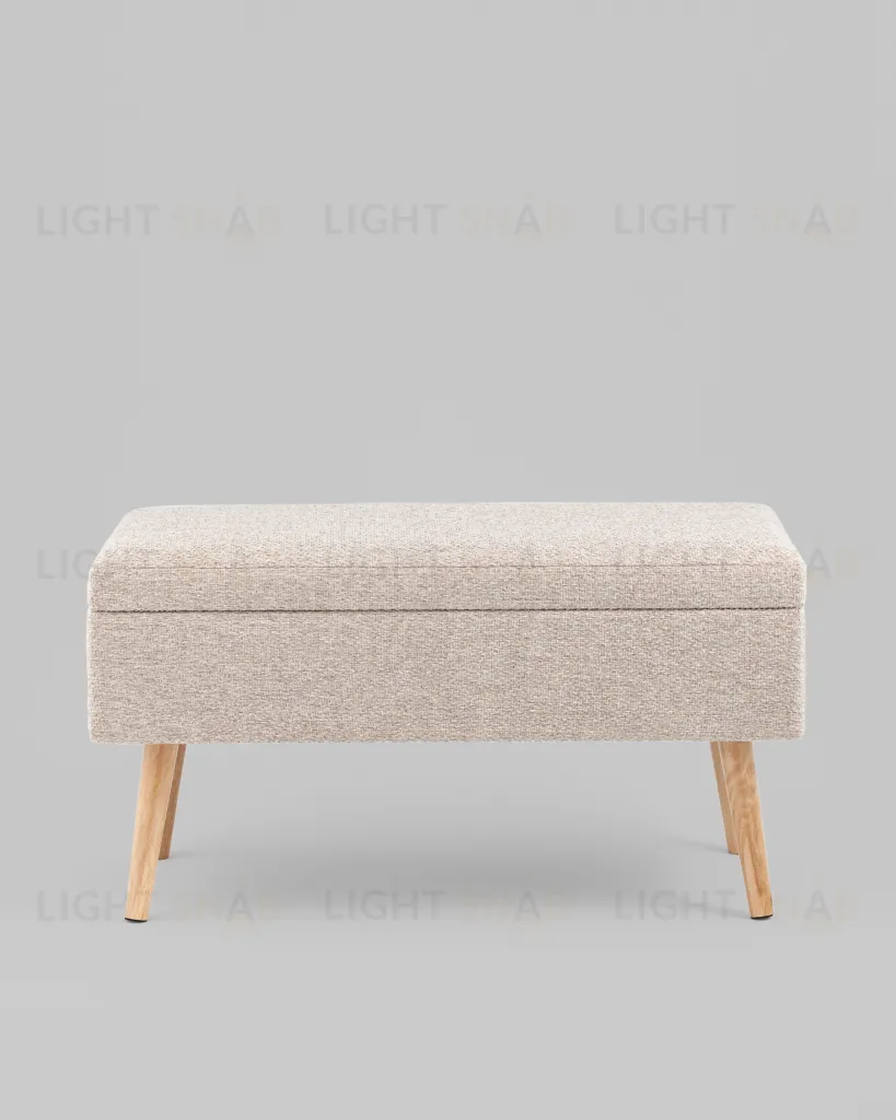 Банкетка Сторми с ящиком серо-бежевый УТ000039387
