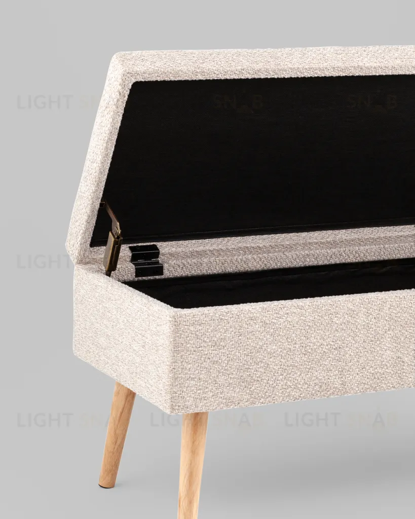 Банкетка Сторми с ящиком серо-бежевый УТ000039387