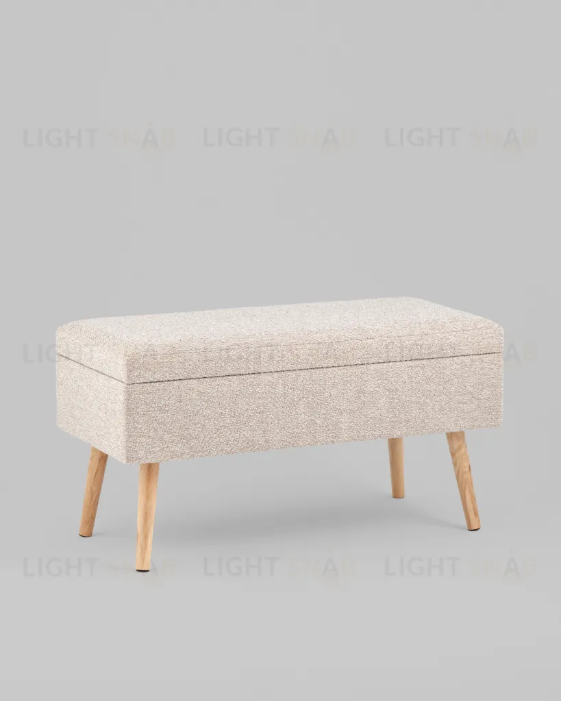 Банкетка Сторми с ящиком серо-бежевый УТ000039387