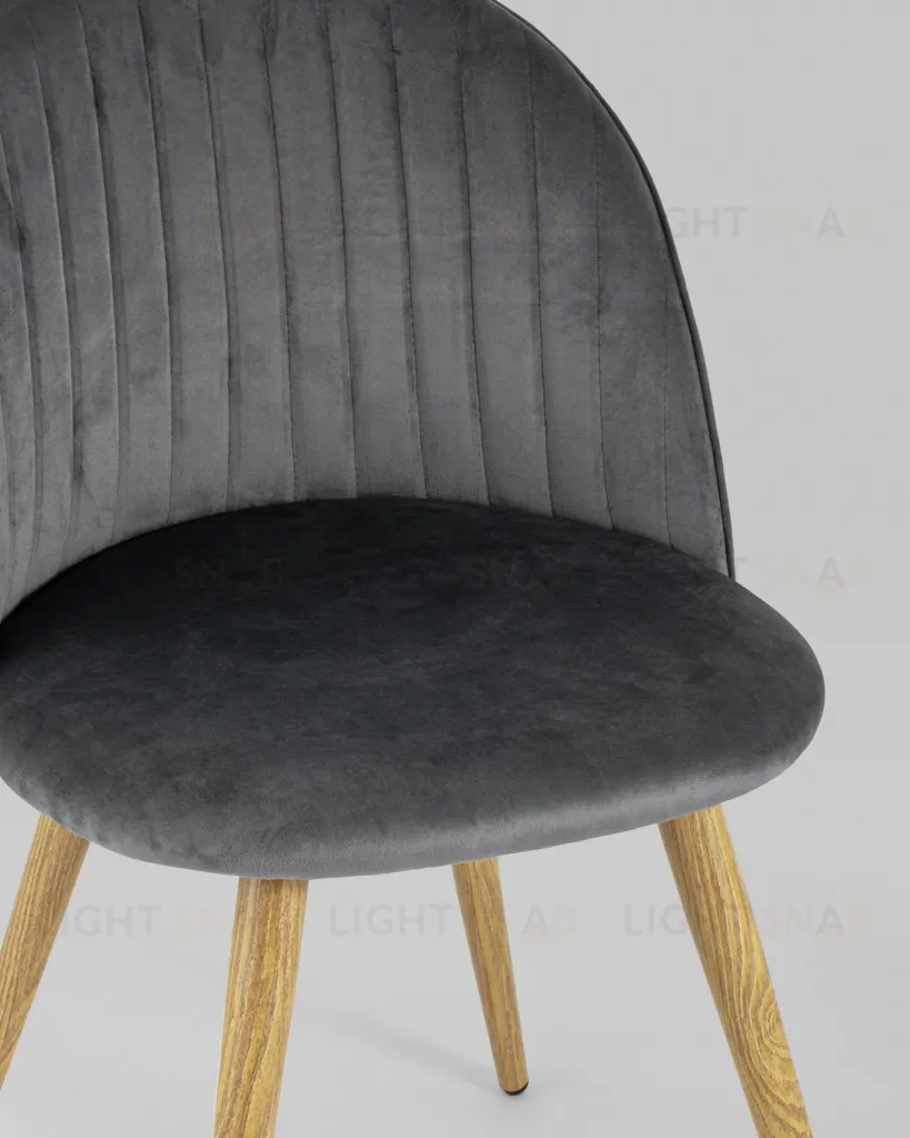 Стул Лион Страйпс велюр серый 4 шт УТ000037461