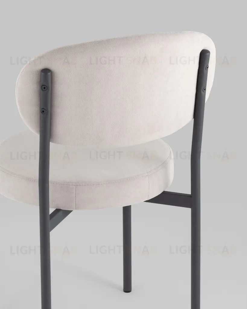 Стул Бриф SN велюр светло-серый каркас антрацитовый муар, 4шт./уп. УТ000039518