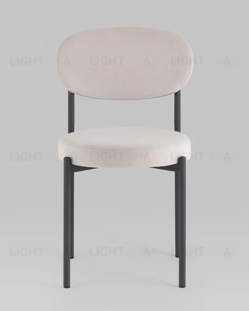 Стул Бриф SN велюр светло-серый каркас антрацитовый муар, 4шт./уп. УТ000039518