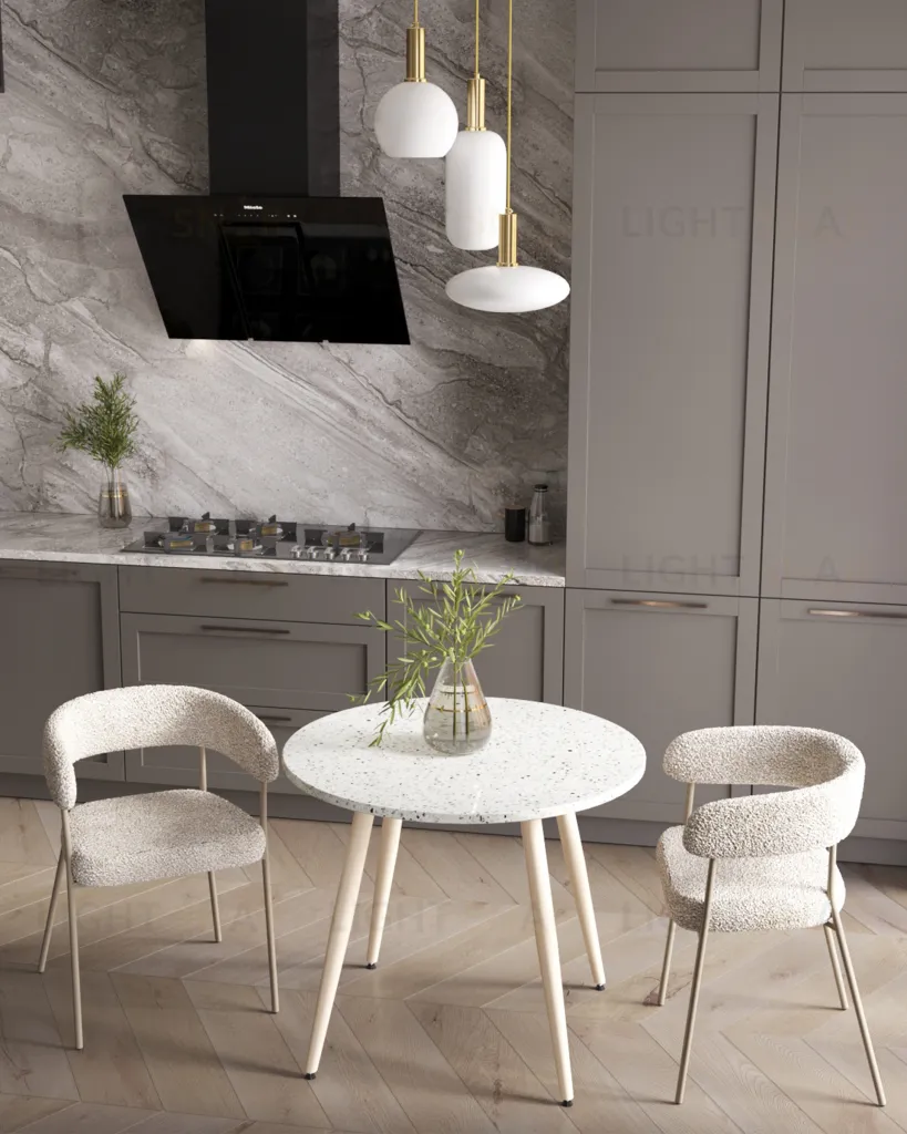 Стол обеденный Nymphaea D90 терраццо УТ000039029