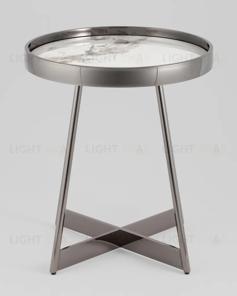 Журнальный столик Гера 50*50 см белая керамика УТ000039406