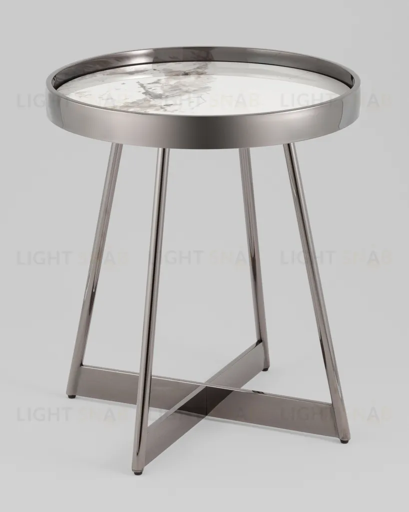 Журнальный столик Гера 50*50 см белая керамика УТ000039406