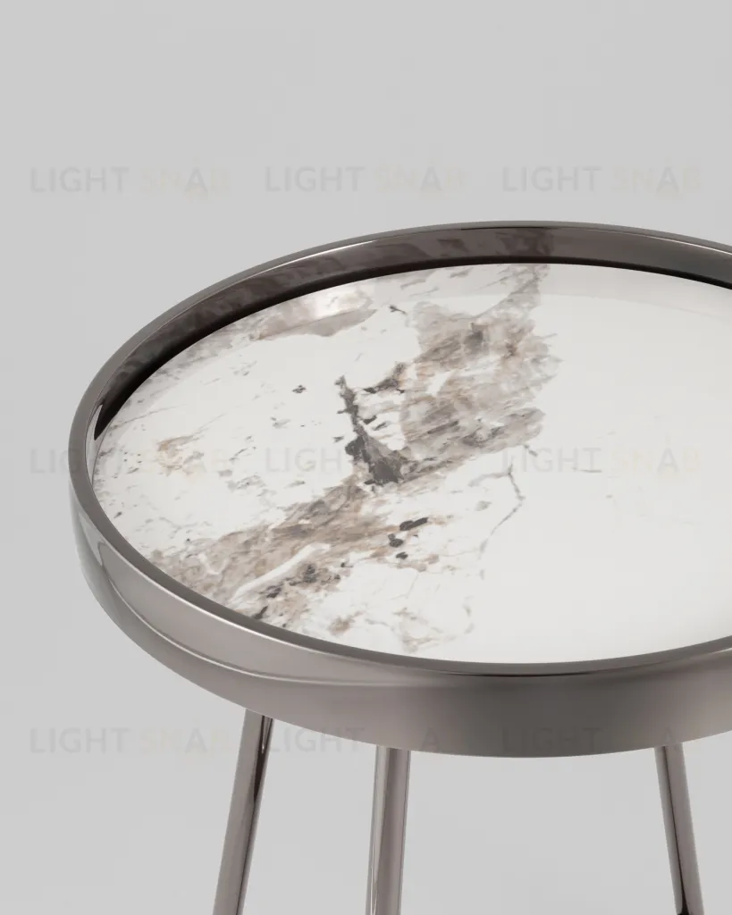 Журнальный столик Гера 50*50 см белая керамика УТ000039406