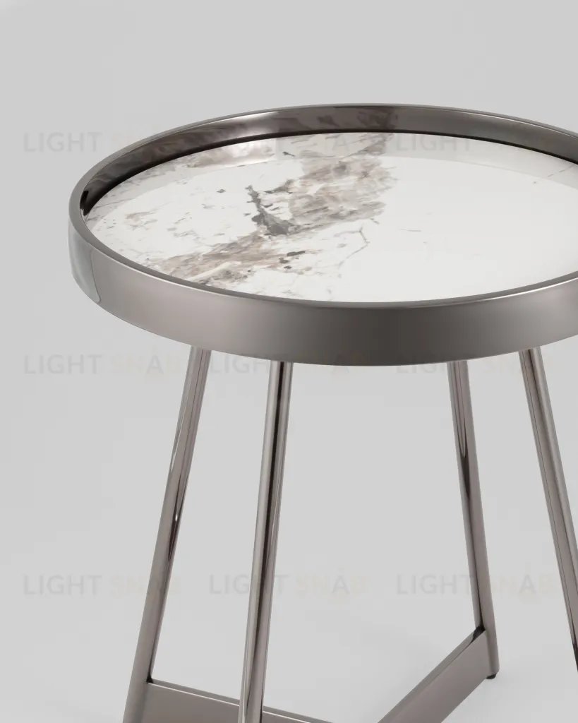 Журнальный столик Гера 50*50 см белая керамика УТ000039406