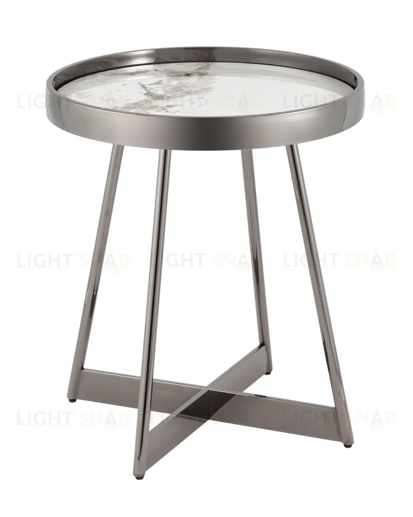 Журнальный столик Гера 50*50 см белая керамика УТ000039406