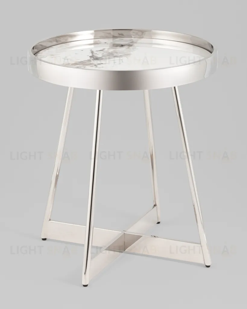 Журнальный столик Гера 50*50 см сталь серебро УТ000039404