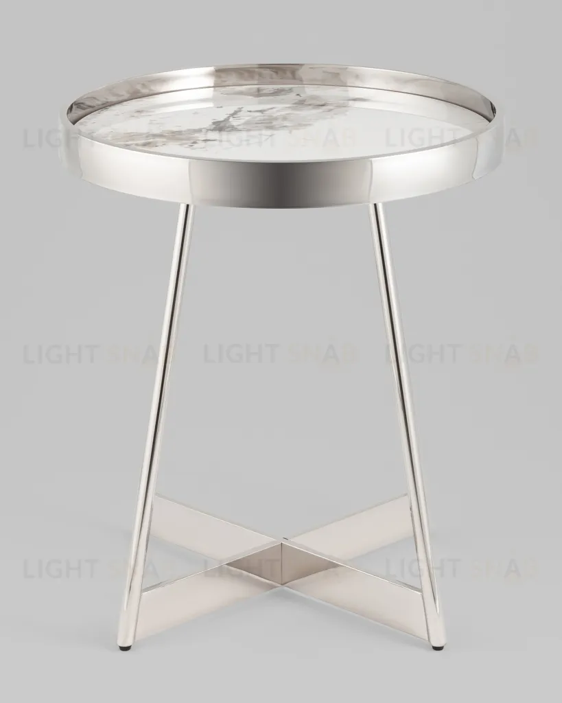 Журнальный столик Гера 50*50 см сталь серебро УТ000039404