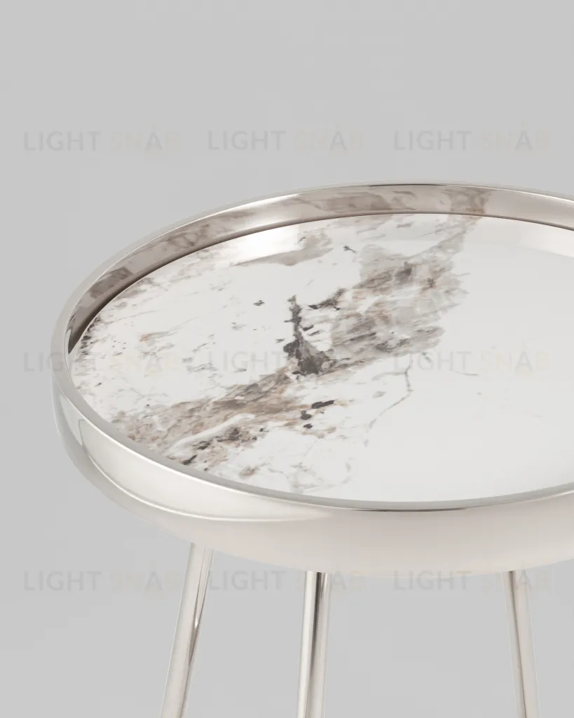 Журнальный столик Гера 50*50 см сталь серебро УТ000039404