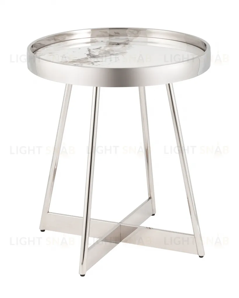 Журнальный столик Гера 50*50 см сталь серебро УТ000039404