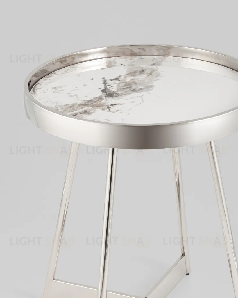 Журнальный столик Гера 50*50 см сталь серебро УТ000039404