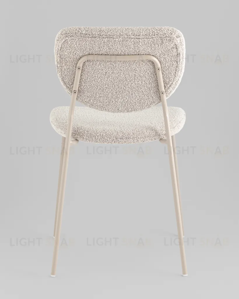 Стул обеденный Gigi серо-бежевый букле кремовые ножки УТ000039038