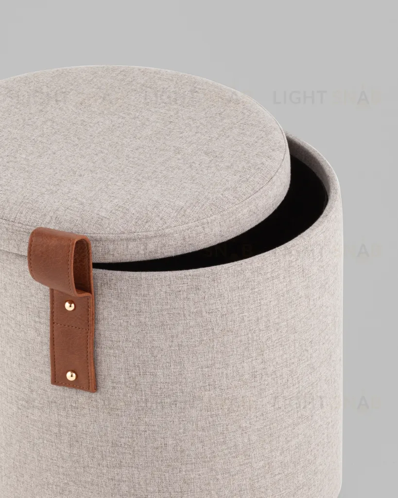 Пуф с ящиком Эркки рогожка XS серый УТ000039494