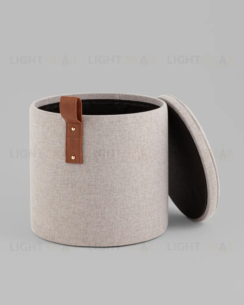 Пуф с ящиком Эркки рогожка XS серый УТ000039494