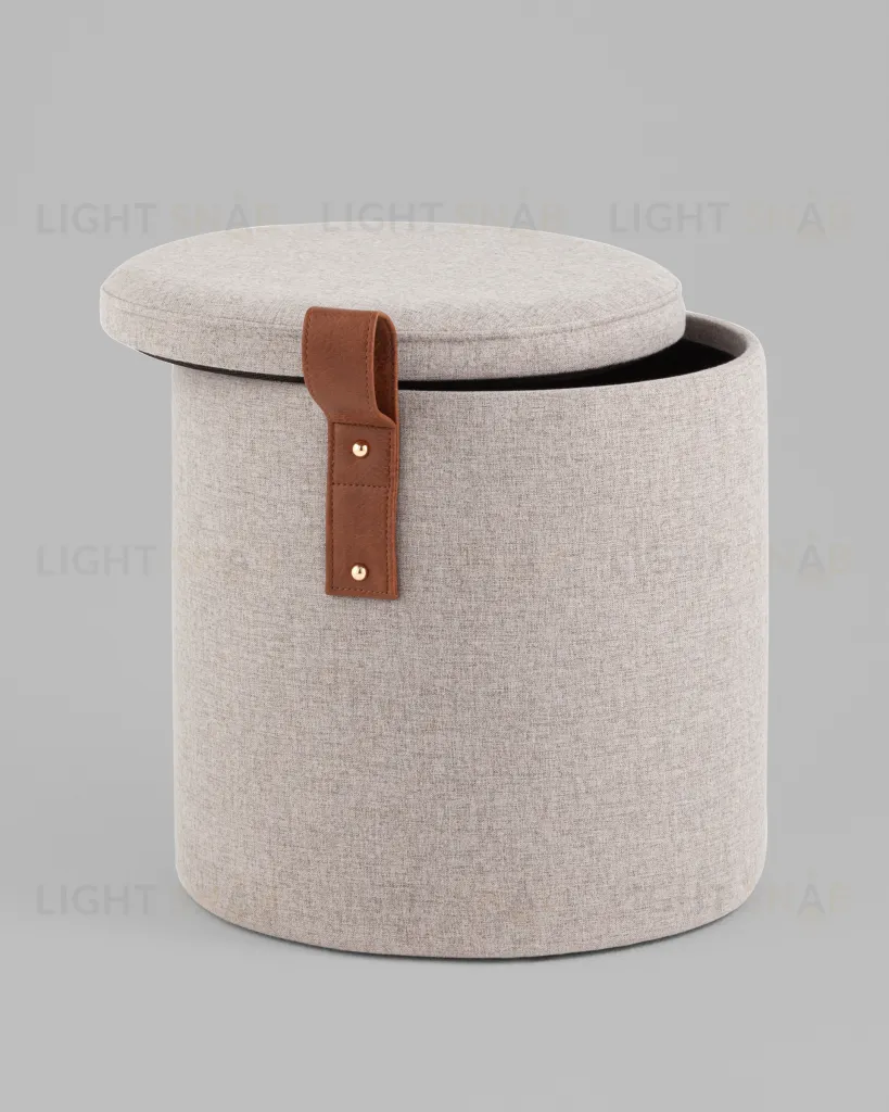 Пуф с ящиком Эркки рогожка XS серый УТ000039494