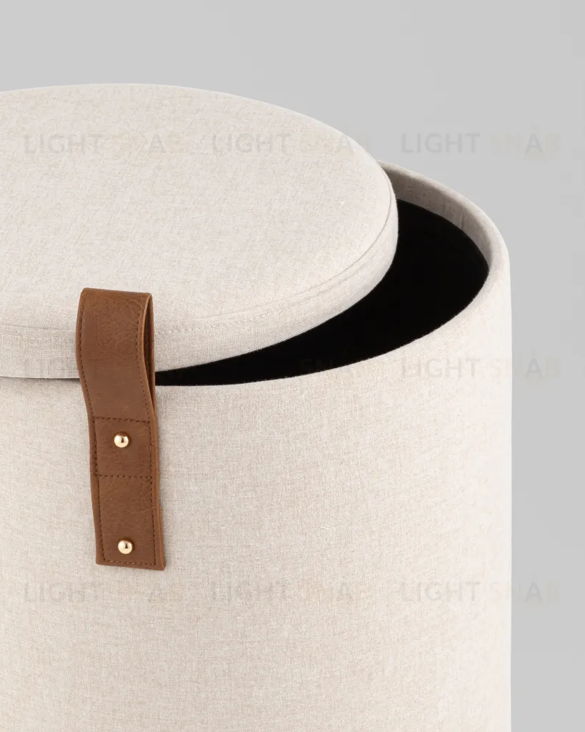 Пуф с ящиком Эркки рогожка S белый УТ000039491