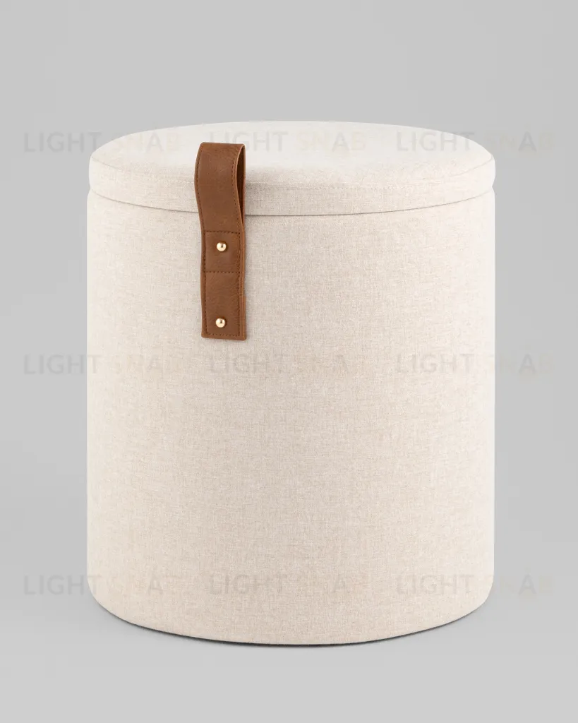 Пуф с ящиком Эркки рогожка S белый УТ000039491