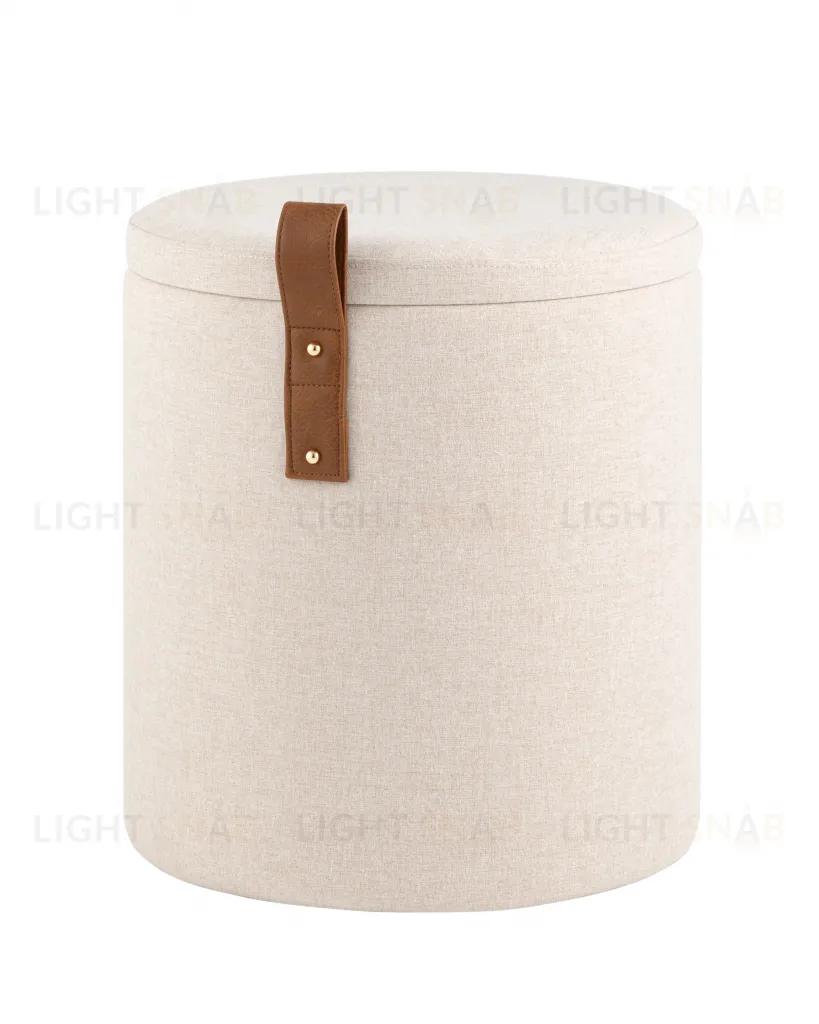 Пуф с ящиком Эркки рогожка S белый УТ000039491