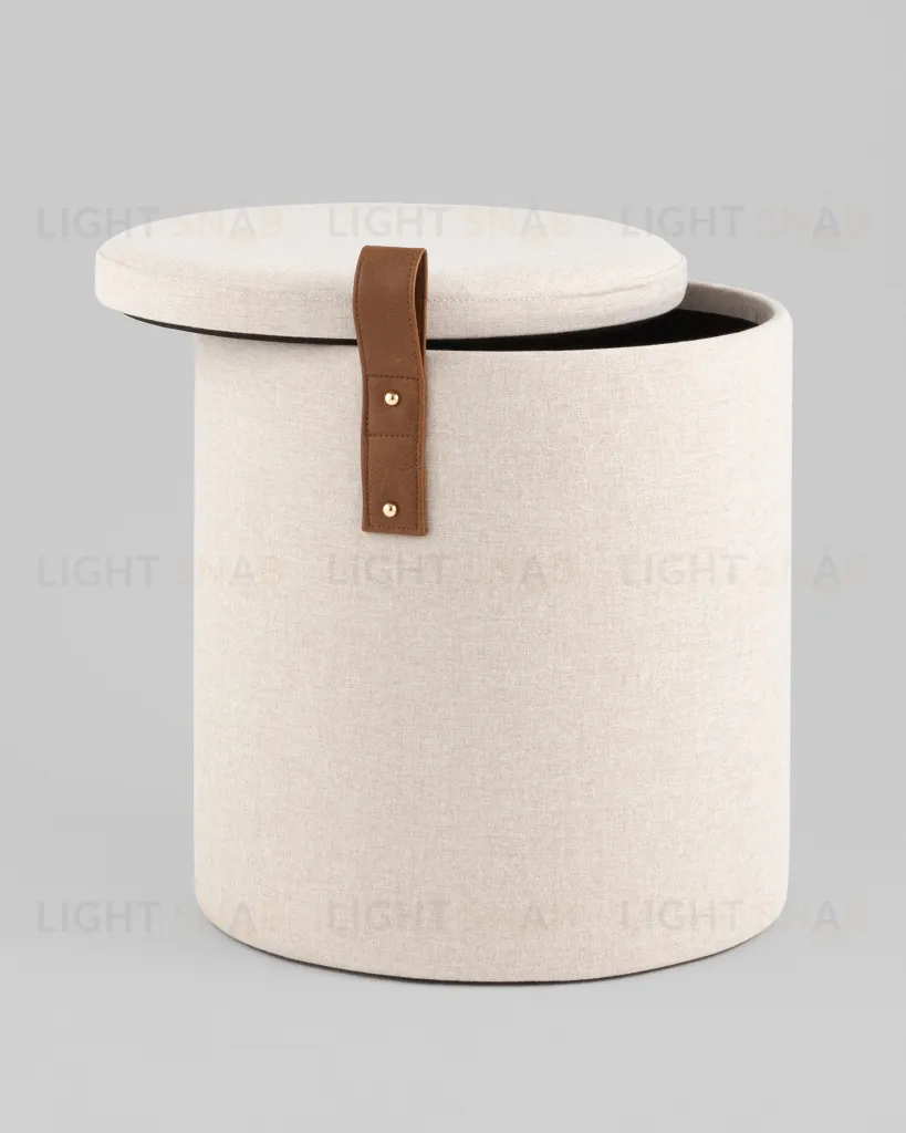 Пуф с ящиком Эркки рогожка S белый УТ000039491