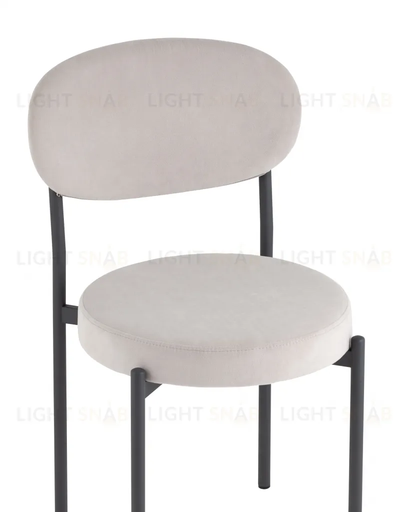 Стул Бриф SN велюр светло-серый каркас антрацитовый муар УТ000039449