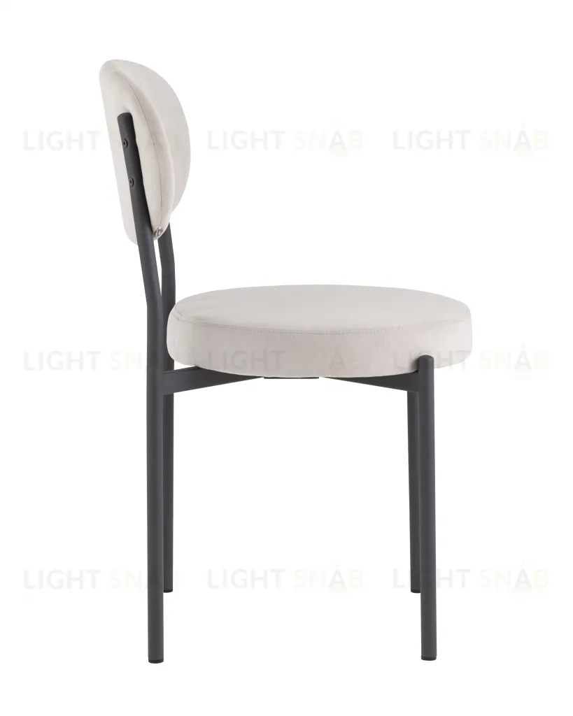 Стул Бриф SN велюр светло-серый каркас антрацитовый муар УТ000039449