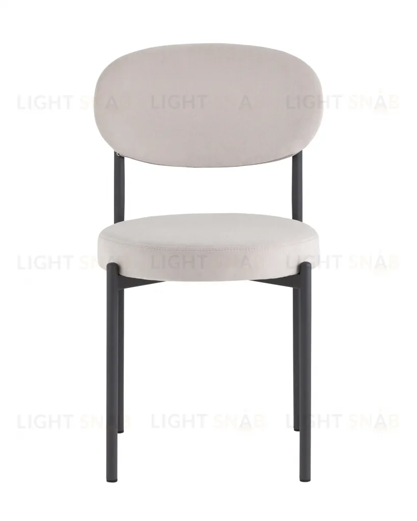 Стул Бриф SN велюр светло-серый каркас антрацитовый муар УТ000039449