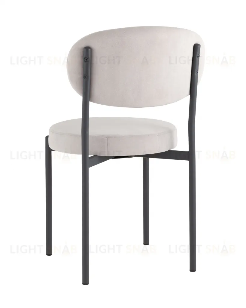 Стул Бриф SN велюр светло-серый каркас антрацитовый муар УТ000039449