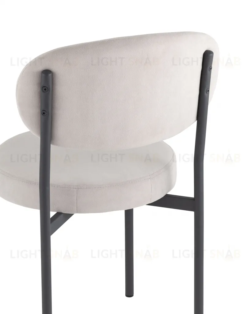 Стул Бриф SN велюр светло-серый каркас антрацитовый муар УТ000039449